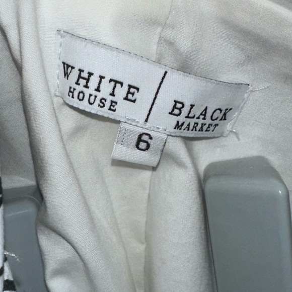 White House Black Market Black and White Floral Blazer - Picture 3 of 3